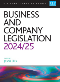 Cover image: Business and Company Legislation 2024/2025 24th edition 9781915469809