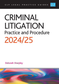 Imagen de portada: Criminal Litigation: 2024/2025 24th edition 9781915469823