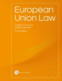 Cover image: European Union Law 3rd edition 9780993336591