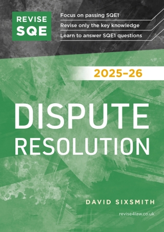 表紙画像: Revise SQE Dispute Resolution 2025/26 9781917183208