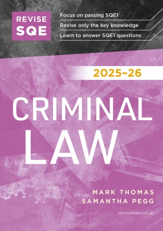 Imagen de portada: Revise SQE Criminal Law 2025/26 9781917183352