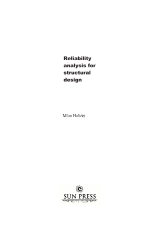 Imagen de portada: Reliability Analysis for Structural Design 1st edition 9781920338114