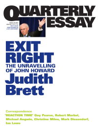 Cover image: Quarterly Essay 28 Exit Right 9781863951111