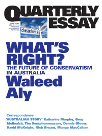 Omslagafbeelding: Quarterly Essay 37 What's Right? 9781863954662