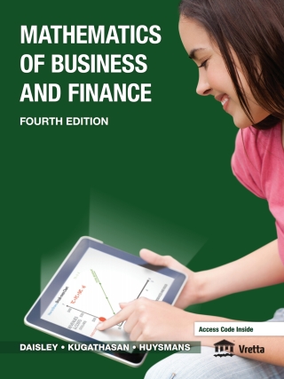 Cover image: Mathematics of Business and Finance 4th edition 9781927737545