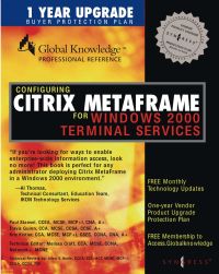 Imagen de portada: Configuring Citrix Metaframe for Windows 2000 Terminal Services 9781928994183