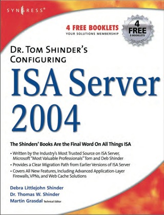 Cover image: Dr. Tom Shinder's Configuring ISA Server 2004 9781931836197