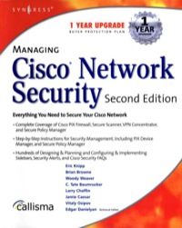 صورة الغلاف: Managing Cisco Network Security 2E 2nd edition 9781931836562