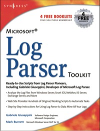 Omslagafbeelding: Microsoft Log Parser Toolkit: A complete toolkit for Microsoft's undocumented log analysis tool 9781932266528