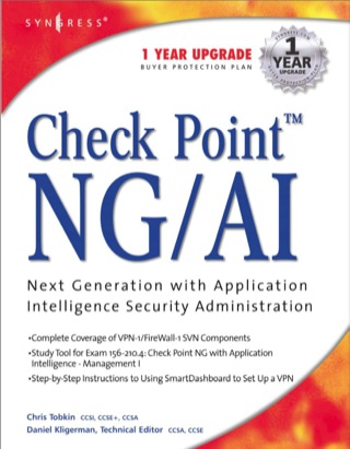 Cover image: Check Point Next Generation with Application Intelligence Security Administration 9781932266894