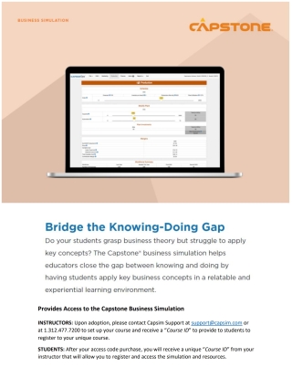 Cover image: Capstone Business Simulation 9781933681337