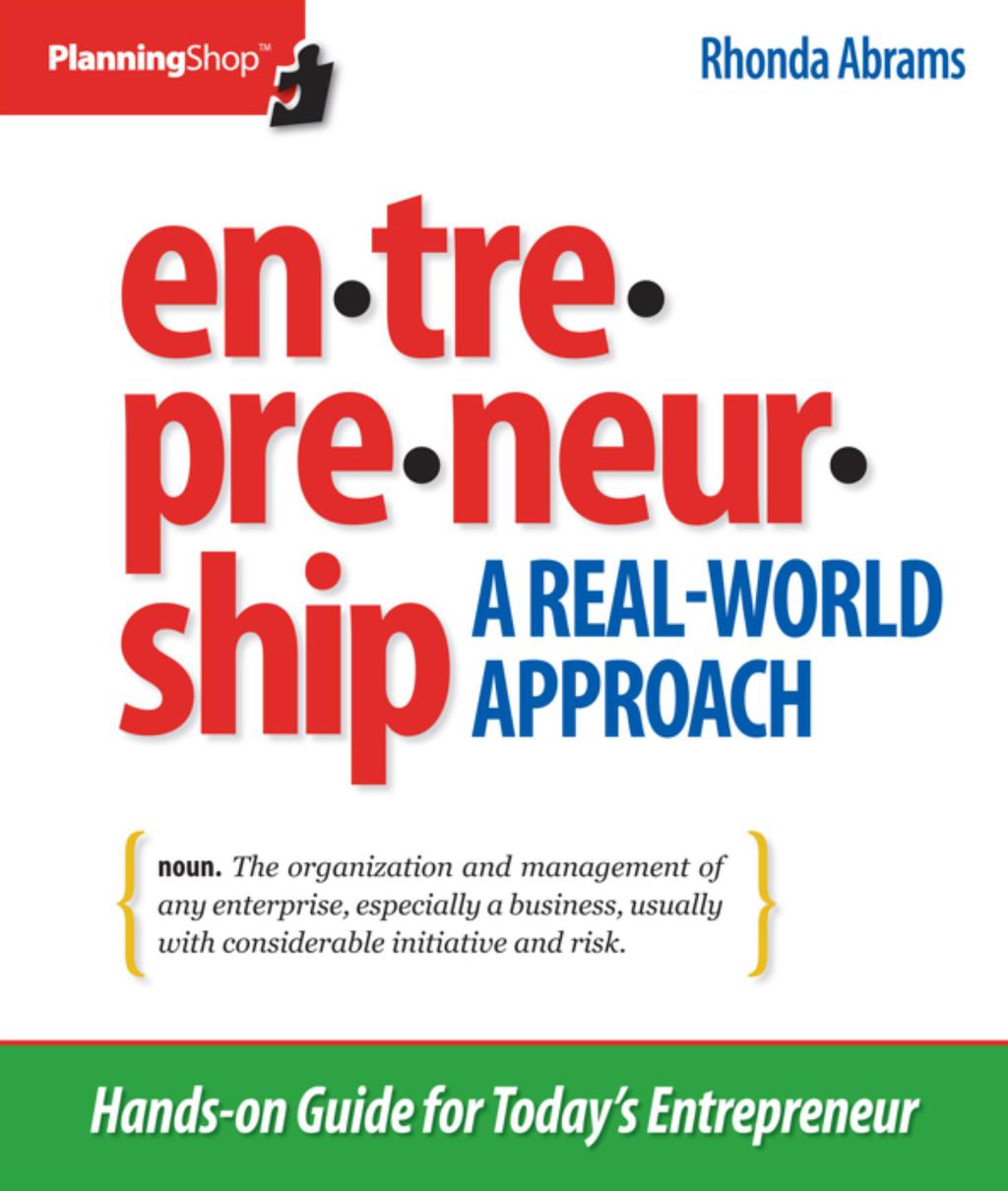 Entrepreneurship: A Real-World Approach 1st Edition