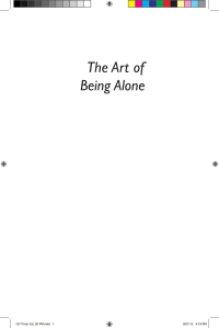 Cover image: The Art of Being Alone 9781933947273