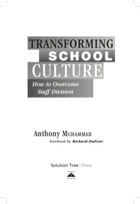 Imagen de portada: Transforming School Culture 1st edition 9781934009451