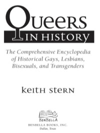 Cover image: Queers in History: The Comprehensive Encyclopedia of Historical Gays, Lesbians and Bisexuals