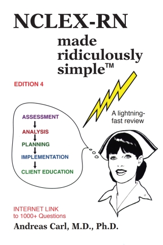 Cover image: NCLEX-RN Made Ridiculously Simple 4th edition 9781935600246