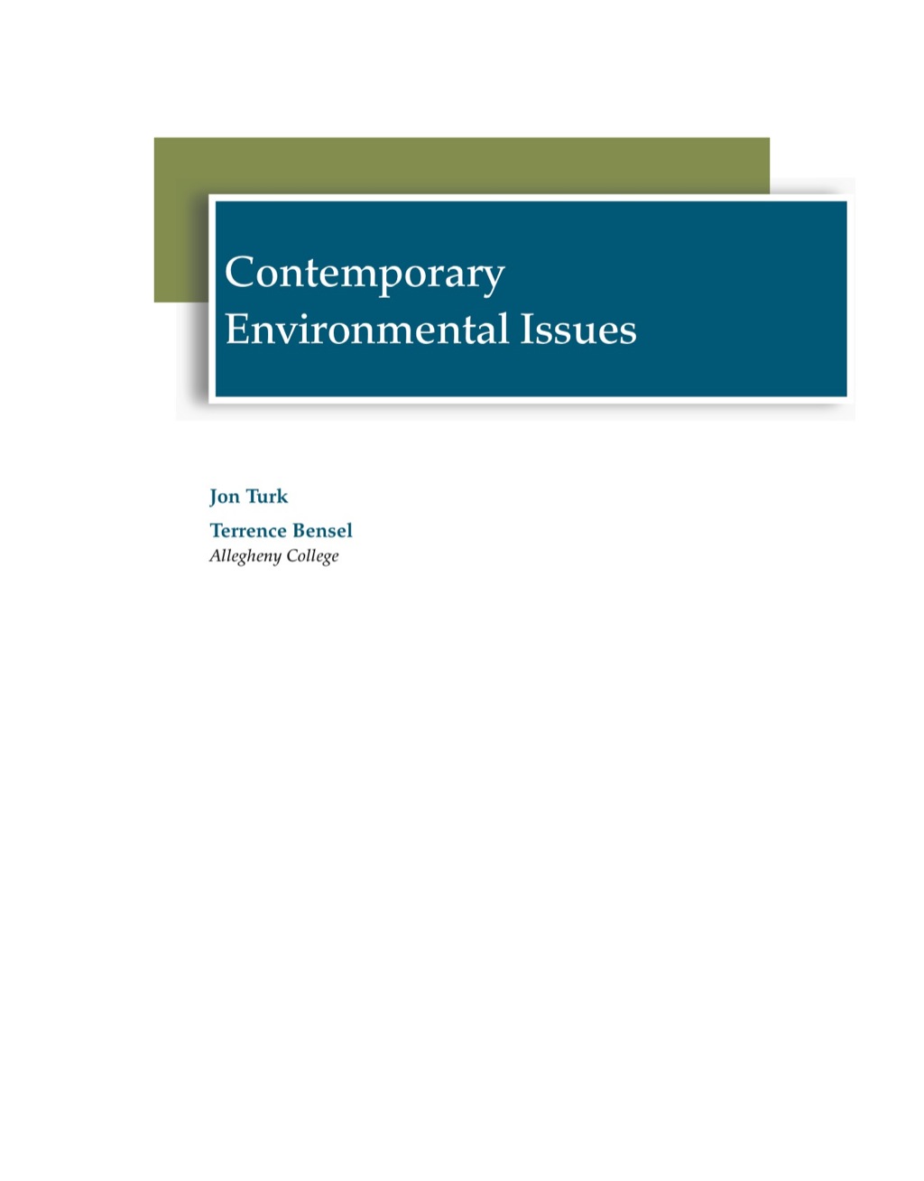 Contemporary Environmental Issues 1st Edition