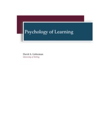 Cover image: Psychology of Learning 1st edition 9781935966746