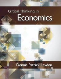 Cover image: Critical Thinking in Economics 1st edition