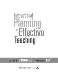 Cover image: Instructional Planning for Effective Teaching 1st edition 9781936763771