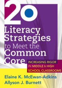 Omslagafbeelding: 20 Literacy Strategies to Meet the Common Core 1st edition 9781936764280