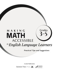 Omslagafbeelding: Making Math Accessible to English Language Learners (Grades 3-5) 1st edition 9781934009635