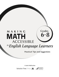 Omslagafbeelding: Making Math Accessible to English Language Learners (Grades 6-8) 1st edition 9781934009642