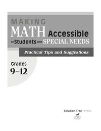 صورة الغلاف: Making Math Accessible to Students With Special Needs (Grades 9-12) 1st edition 9781934009697
