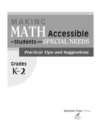 صورة الغلاف: Making Math Accessible to Students With Special Needs (Grades K2) 1st edition 9781934009666