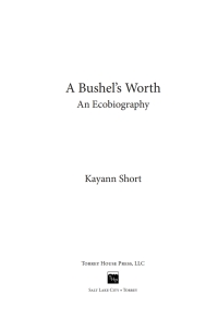 Imagen de portada: A Bushel's Worth 9781937226190