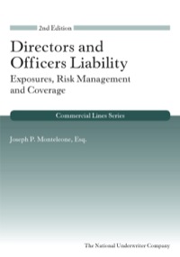 Cover image: Directors and Officers Liability 2nd edition 9781938130878