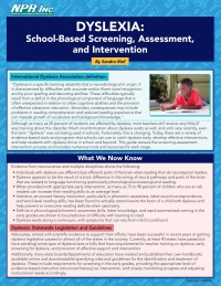 Imagen de portada: Dyslexia: School-Based Screening, Assessment, and Intervention 1st edition 9781938539275
