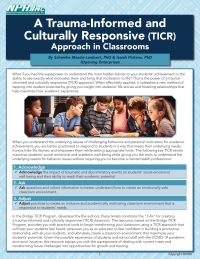 Imagen de portada: A Trauma-Informed and Culturally Responsive (TICR) Approach in Classrooms 1st edition 9781938539282