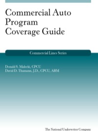 Cover image: Commercial Auto Program Coverage Guide 1st edition 9781939829269