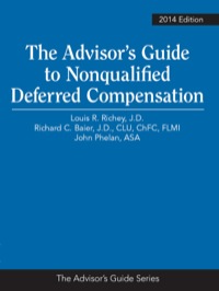 Imagen de portada: The Advisor's Guide to Nonqualified Deferred Compensation 127th edition 9781939829337