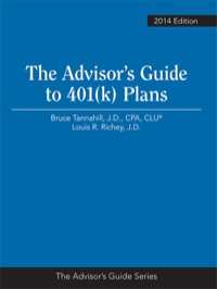 Titelbild: The Advisor’s Guide to 401(k) Plans, 2014 Edition 9781939829375
