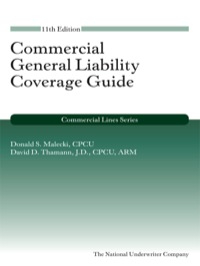 Imagen de portada: Commercial General Liability Coverage Guide 11th edition 9781941627433