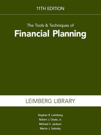Imagen de portada: The Tools & Techniques of Financial Planning 11th edition 9781941627518