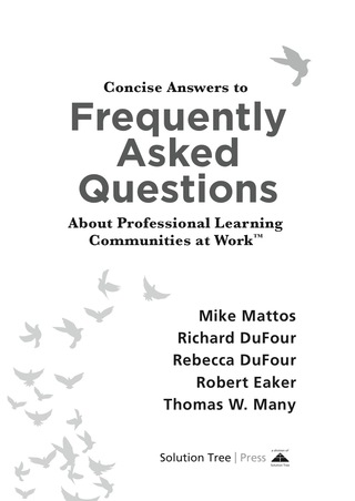Cover image: Concise Answers to Frequently Asked Questions About Professional Learning Communities at Work TM 1st edition 9781942496632