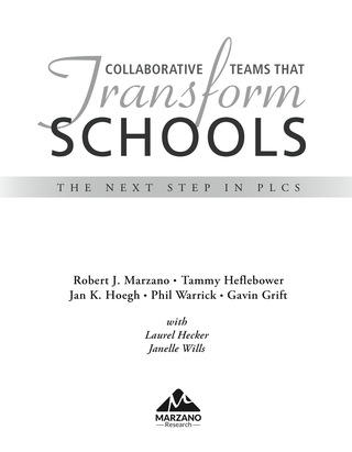 Cover image: Collaborative Teams That Transform Schools 1st edition 9781943360031