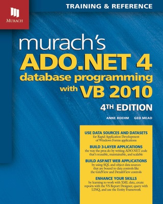 Titelbild: Murach's ADO.NET 4 Database Programming with VB 2010 4th edition 9781890774622
