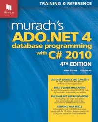 Cover image: Murach's ADO.NET 4 Database Programming with C# 2010 9781890774639