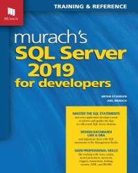 Imagen de portada: Murach's SQL Server 2019 for Developers 1st edition 9781943872572