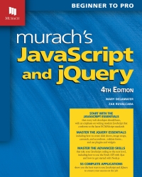 Omslagafbeelding: Murach's JavaScript and jQuery 4th edition 9781943872626