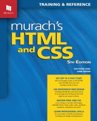 Cover image: Murach's HTML and CSS 5th edition 9781943872862