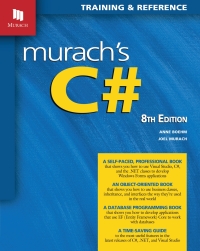 Immagine di copertina: Murach's C# 8th edition 9781943873074