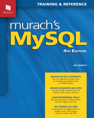 Cover image: Murach's MySQL 4th edition 9781943873104