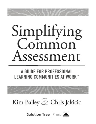 Cover image: Simplifying Common Assessment 1st edition 9781943874453