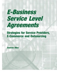 Imagen de portada: E-Business Service Level Agreements 9780964164895