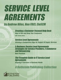 Imagen de portada: Service Level Agreements By Andrew Hiles, Hon FBCI, EloSCM 9781944480011